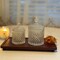 Diamond Cut Glass Storage Jar with Lid Clear Candy Jewelry Organizer Decor